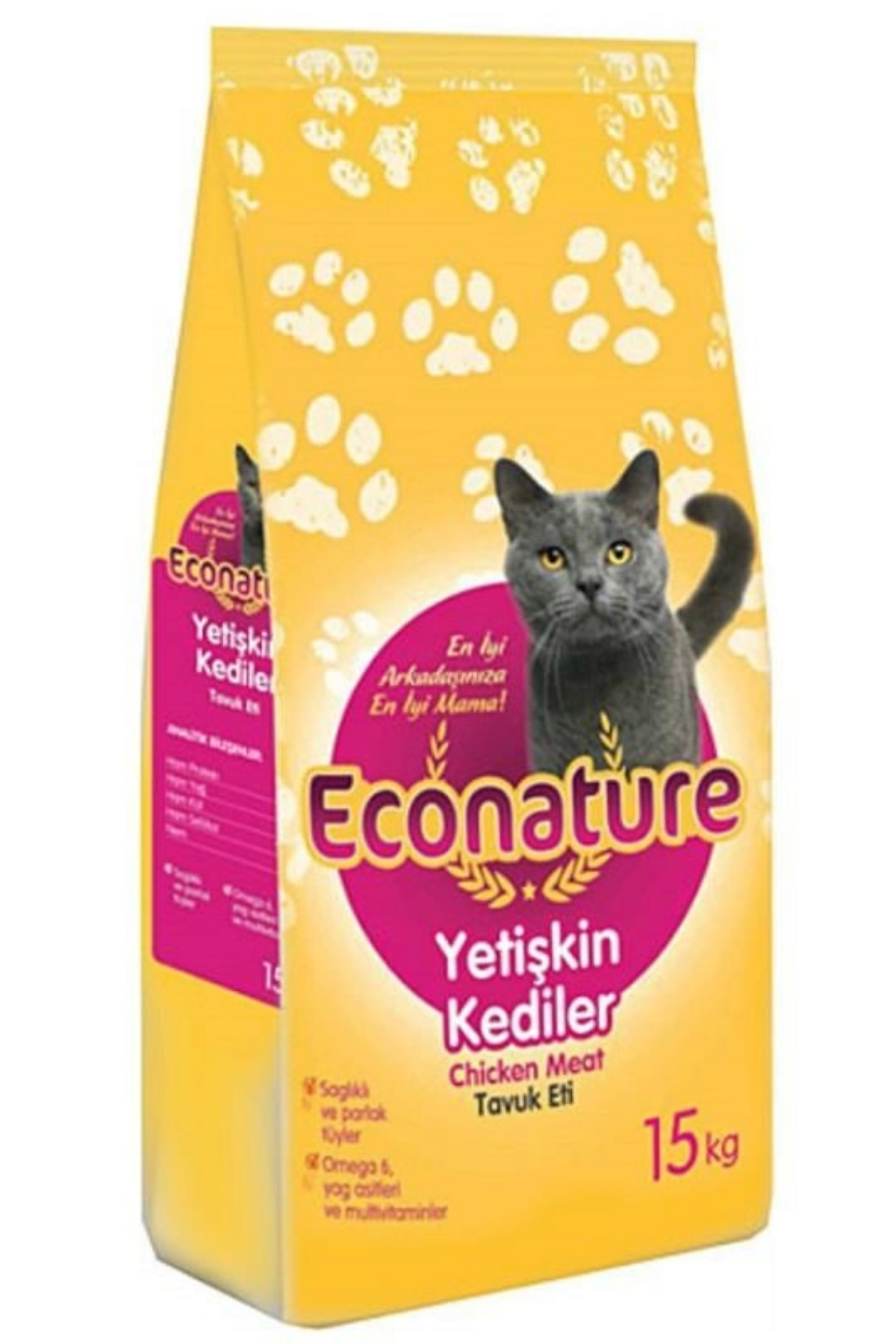 Econature Tavuklu Yetişkin Kedi Maması 15 Kg