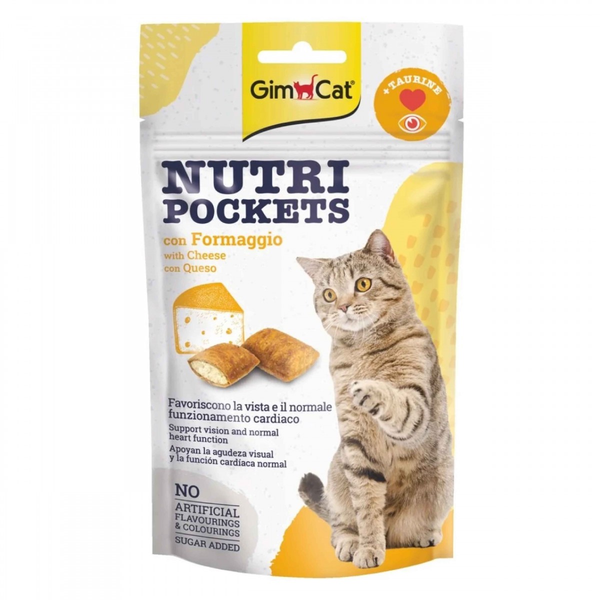 GimCat Nutripockets Kedi Ödülü Peynir Taurin 60Gr