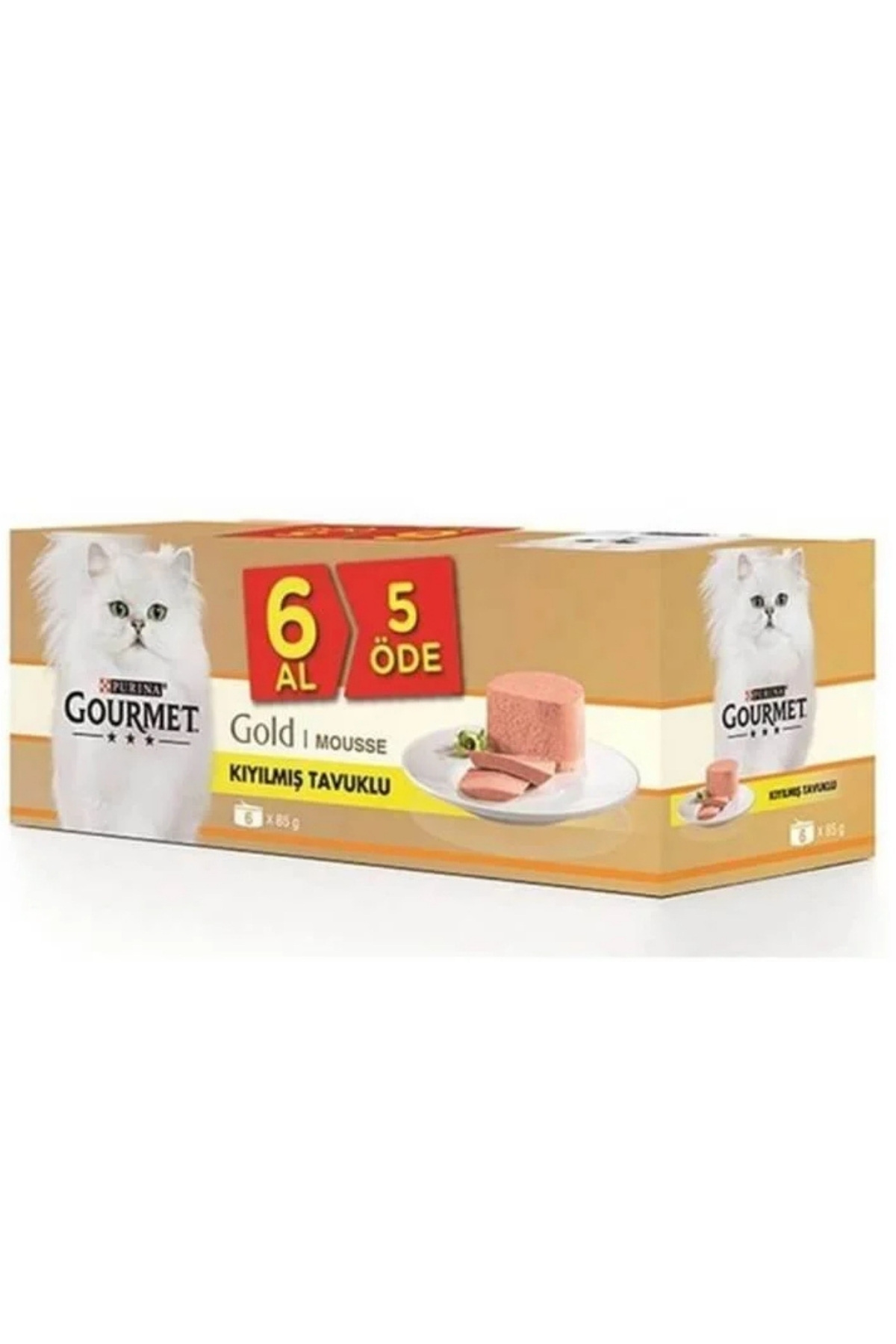 Gourmet Gold Multipack Kiyilmiş Tavuklu Konserve Kedi Maması (5+1)-85Gr Gourmet Gold Multipack Kiyilmiş Tavuklu Konserve Kedi Maması (5+1)-85Gr