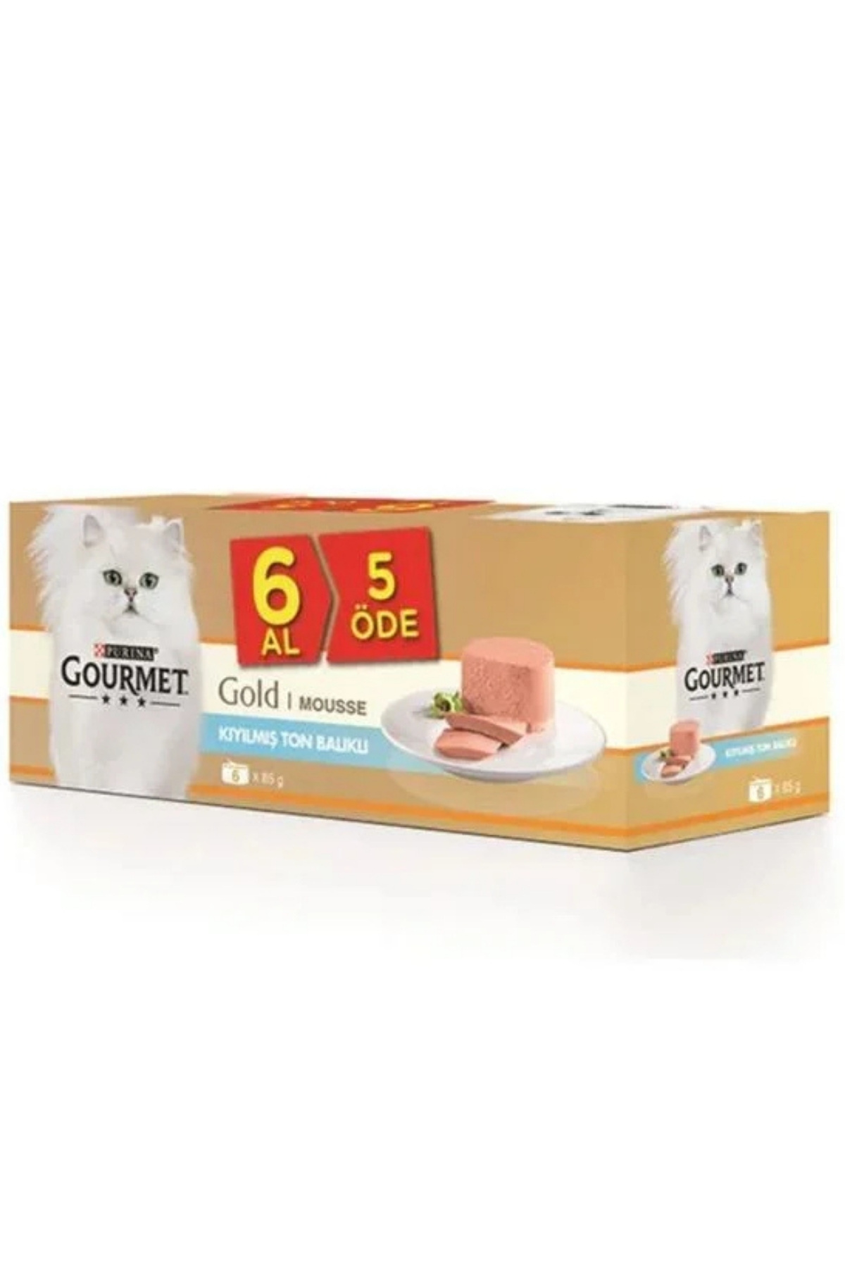 Gourmet Gold Multıpack Kıyılmış Ton Balıklı Konserve Kedi Maması (5+1)-85Gr Gourmet Gold Multıpack Kıyılmış Ton Balıklı Konserve Kedi Maması (5+1)-85Gr