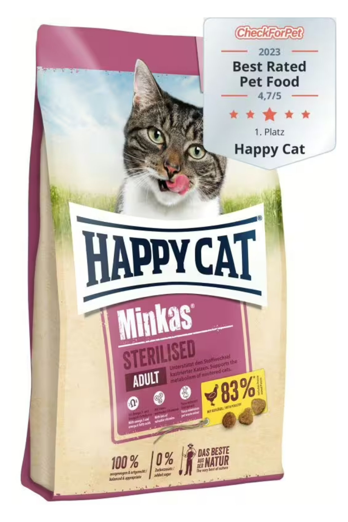 Happy Cat Minkas Sterilised Tavuklu Kısırlaştırılmış Kedi Maması 10kg