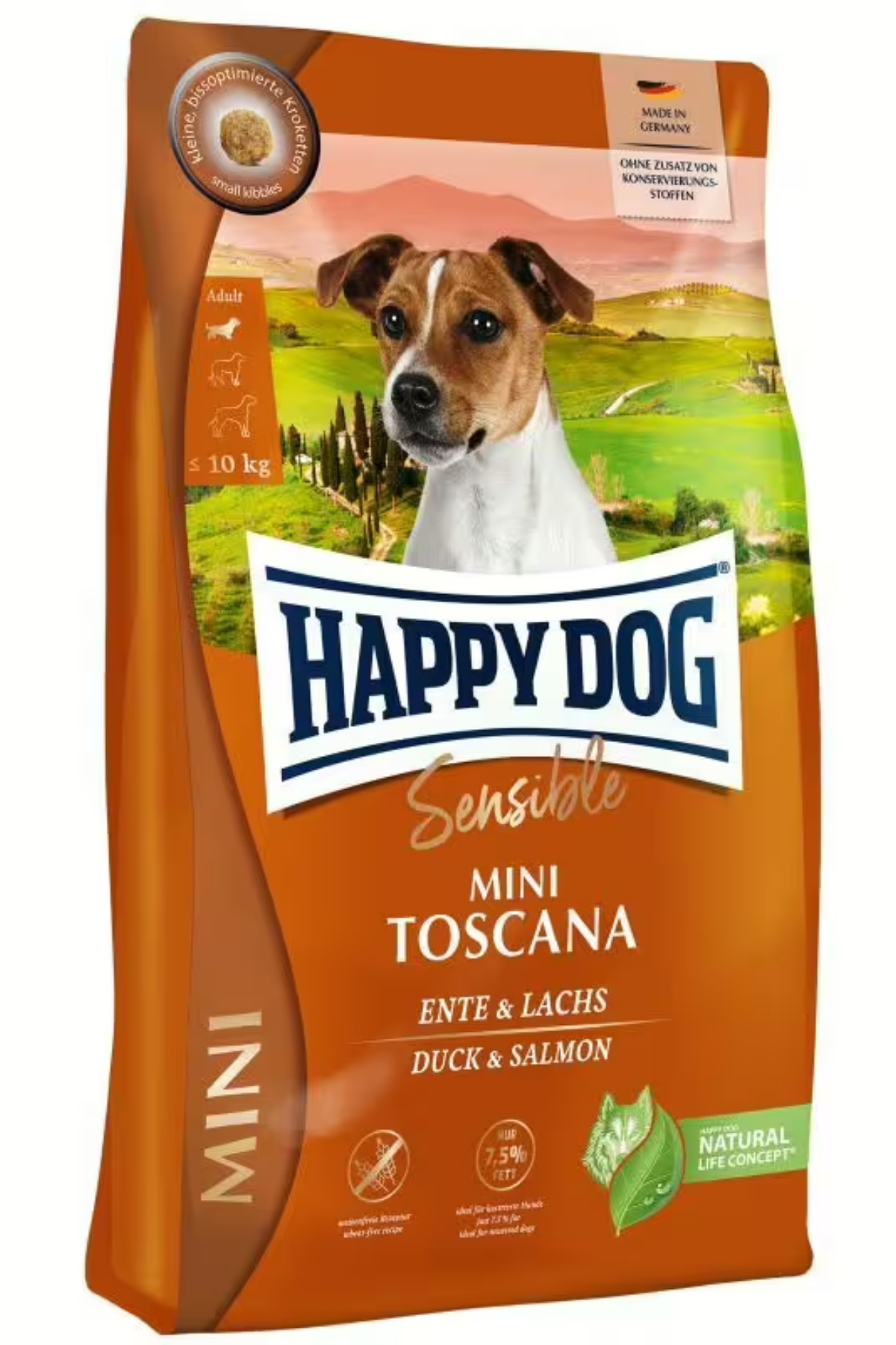 Happy Dog Mini Toscana Ördekli ve Balıklı Küçük Irk Köpek Maması 4 Kg Happy Dog Mini Toscana Ördekli ve Balıklı Küçük Irk Köpek Maması 4 Kg