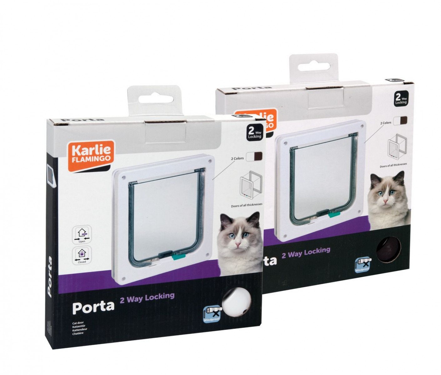 Karlıe 2yön Kilitli Kedi Kapısı 19,2x20cm K.rengi Karlıe 2yön Kilitli Kedi Kapısı 19,2x20cm K.rengi