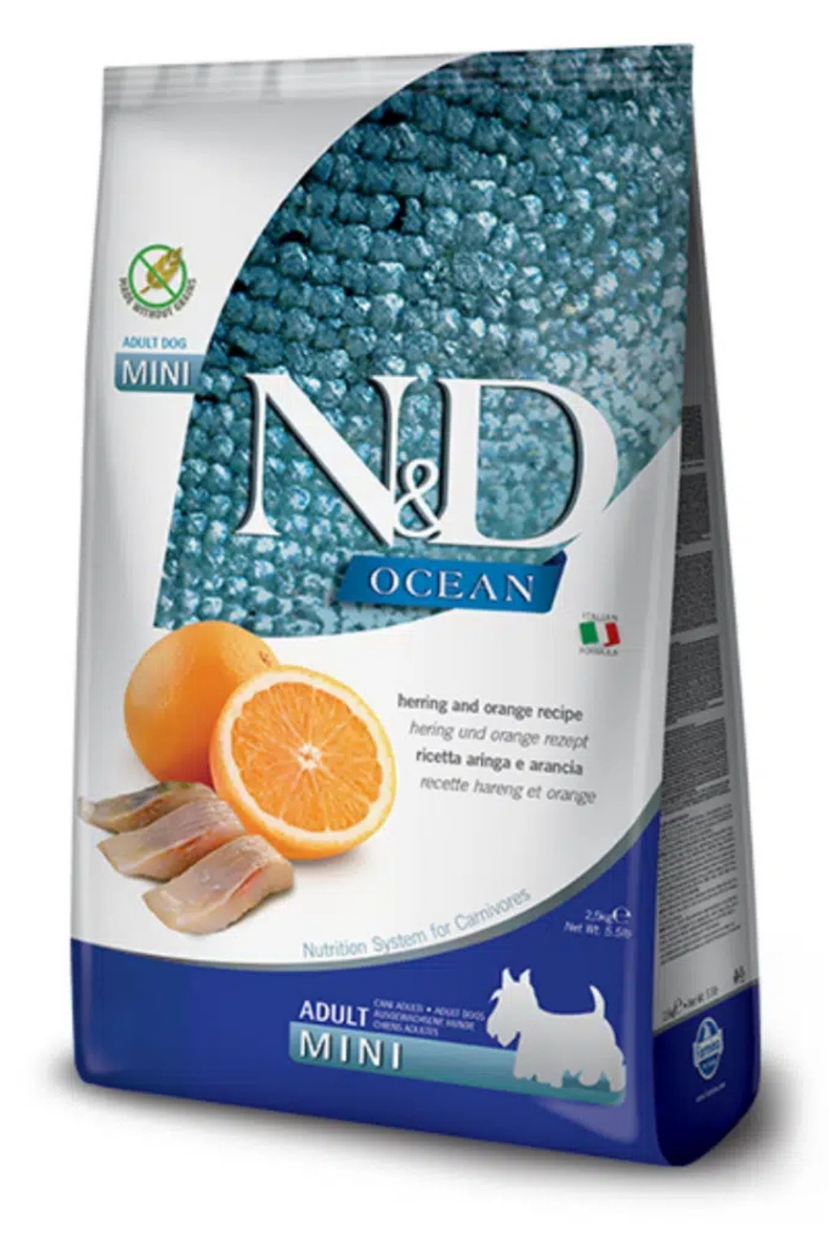 Nd Ocean R.Balığı Adult Mini Tahılsız Köpek Maması - 2.5 Kg