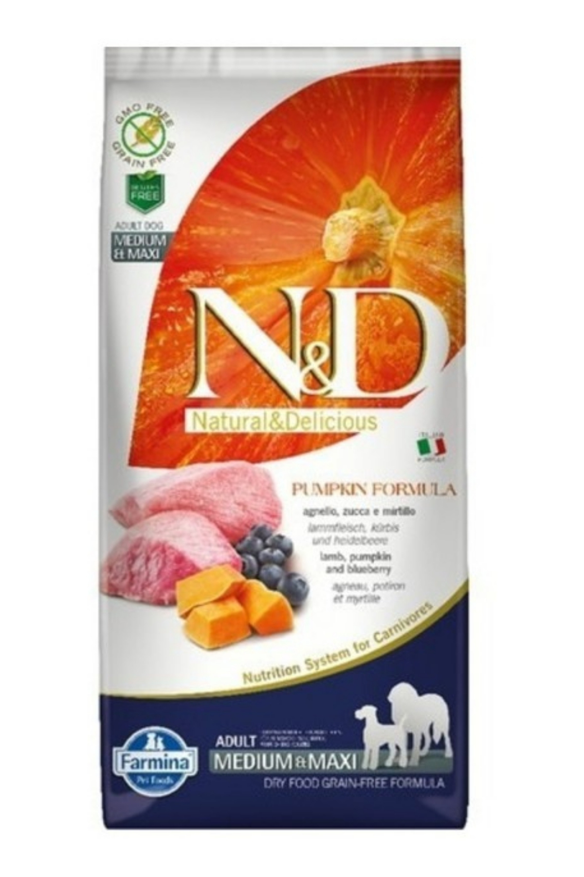Nd Pumpkin Kuzu Etli Adult Med.Maxi Tahılsız Köpek Maması - 12 Kg Nd Pumpkin Kuzu Etli Adult Med.Maxi Tahılsız Köpek Maması - 12 Kg