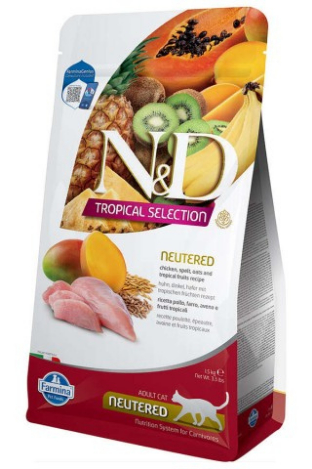 N&D Tropical Selection Tavuk ve Meyveli Kısır Kedi Maması 1.5 Kg N&D Tropical Selection Tavuk ve Meyveli Kısır Kedi Maması 1.5 Kg