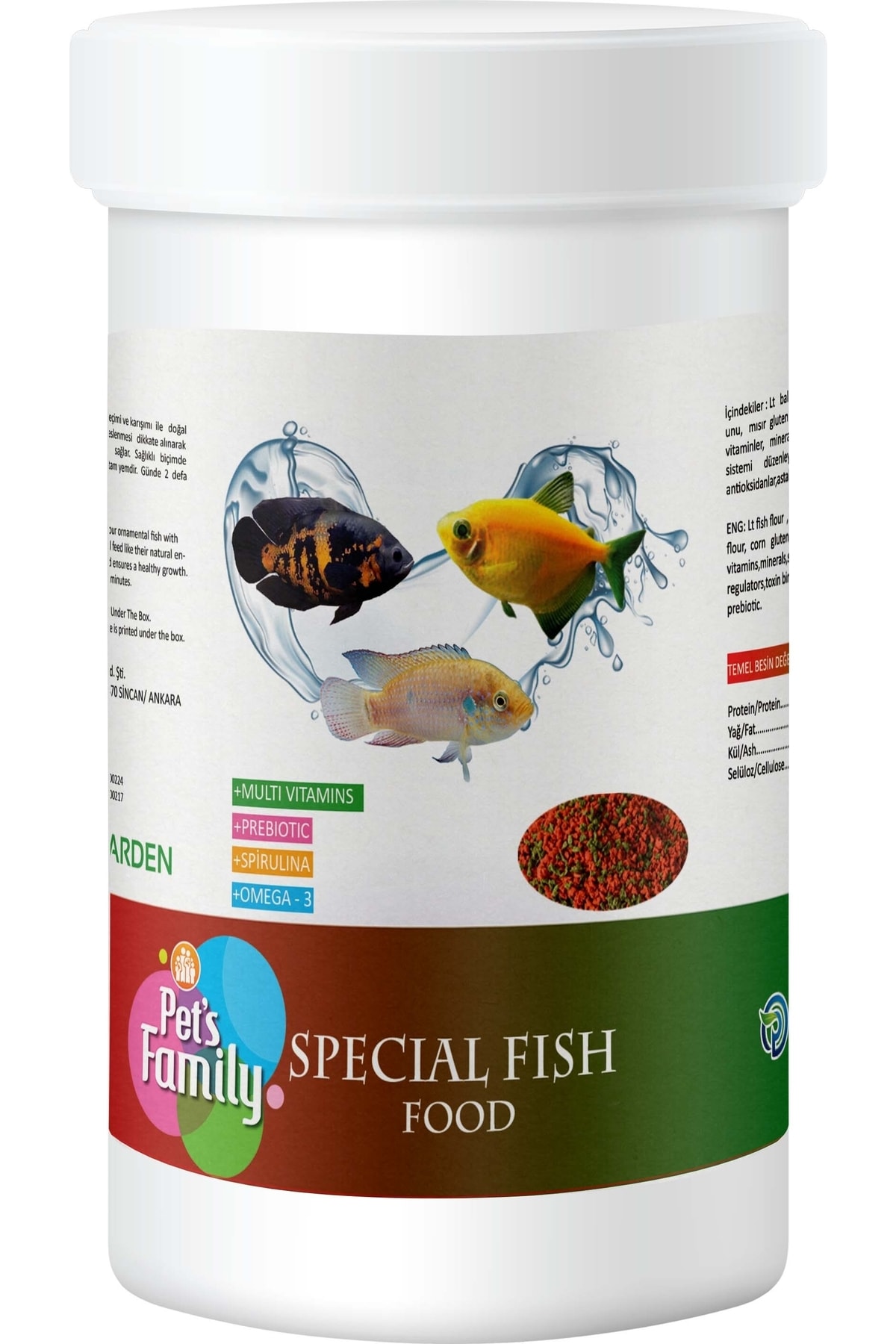 Pets Family Specıal Fısh Food 100ml/45g Pets Family Specıal Fısh Food 100ml/45g