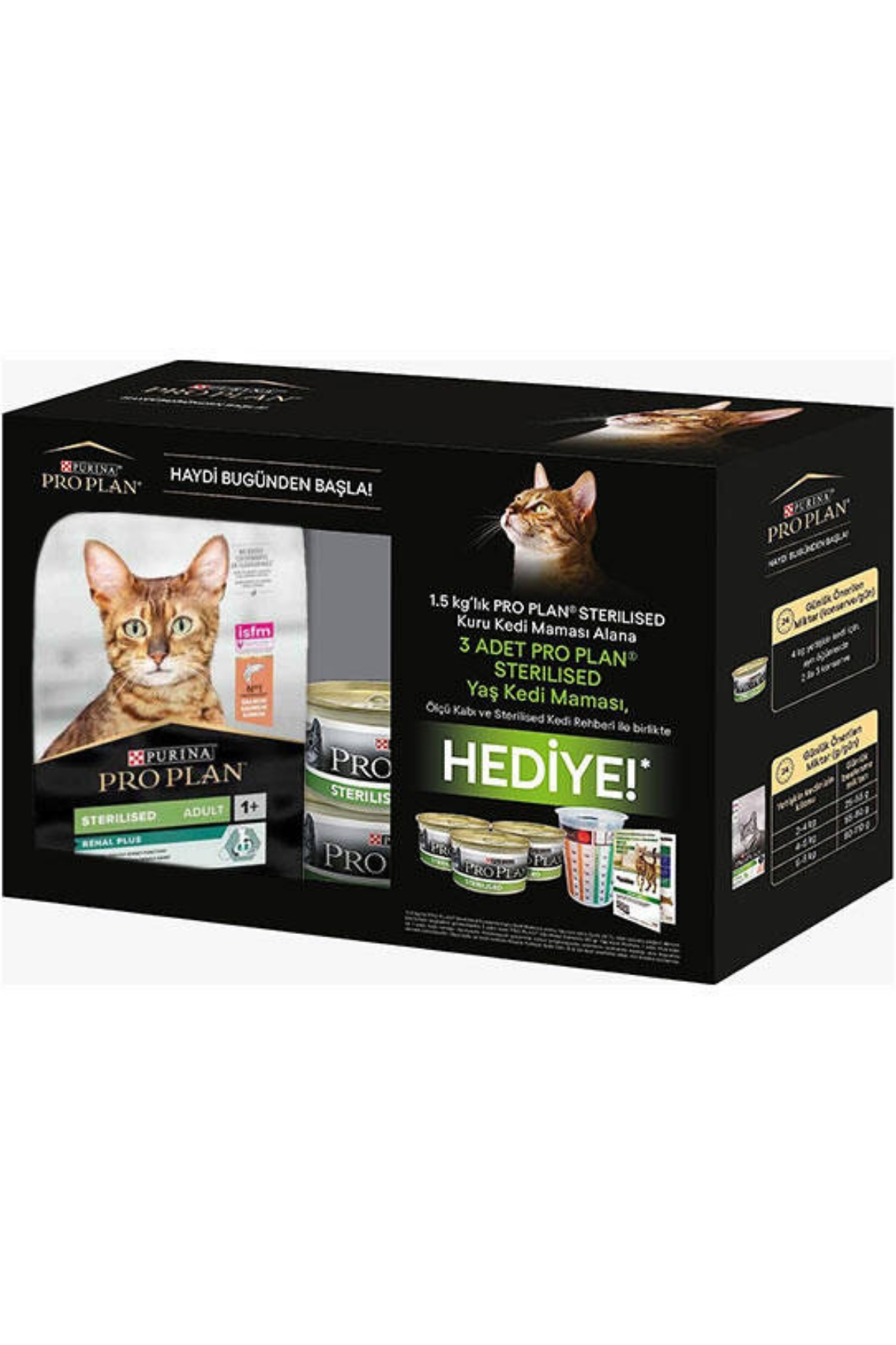 Pro Plan Box Kısırlaştırılmış Somon Balıklı Kedi Maması 1,5 Kg + 3 Adet Pro Plan Konserve Pro Plan Box Kısırlaştırılmış Somon Balıklı Kedi Maması 1,5 Kg + 3 Adet Pro Plan Konserve