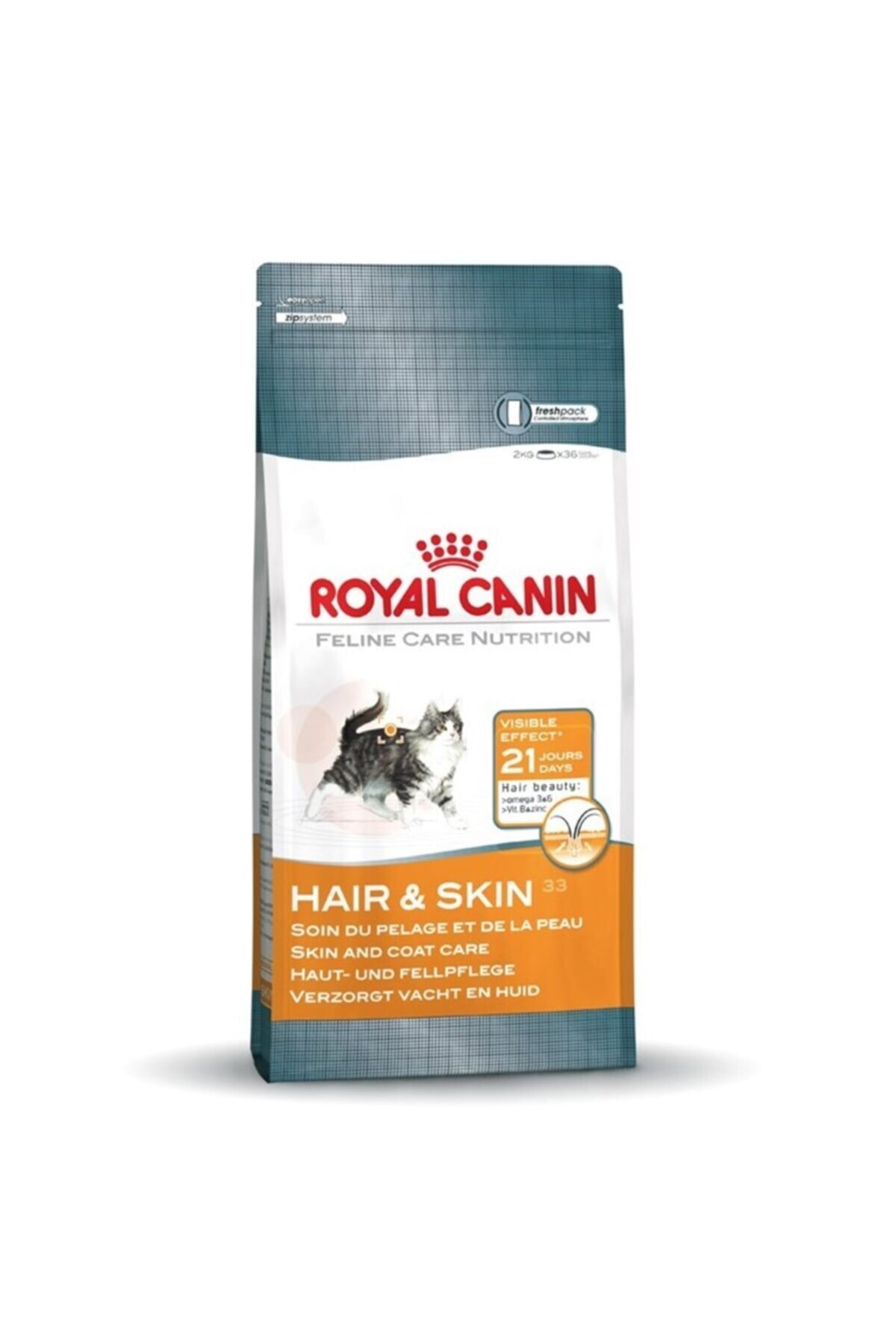Royal Canin Hair & Skin Care Yetişkin Kedi Maması 2 Kg - Tüy ve Deri Sağlığı İçin Özel Formül