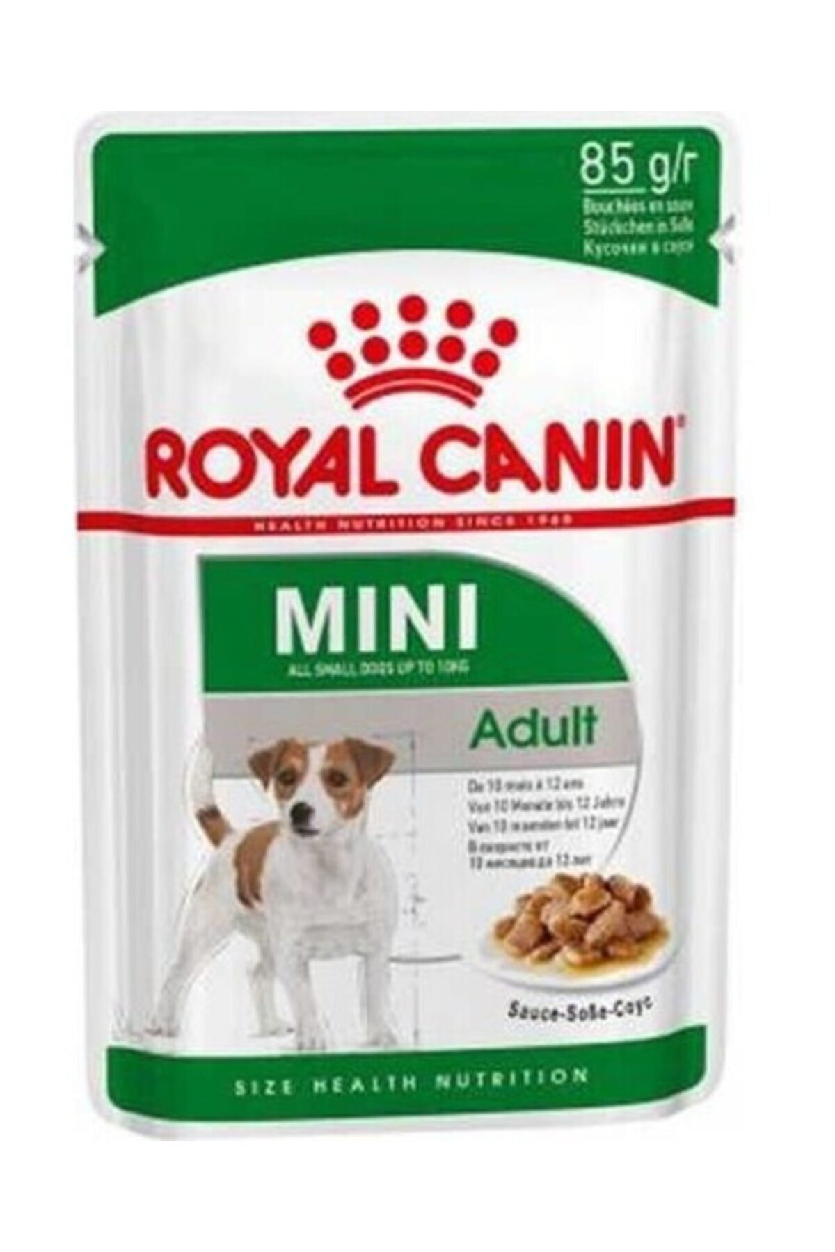 Royal Canin Mini Adult Gravy Küçük Irk Yetişkin Pouch Köpek Konserve Yaş Maması 85 Gr