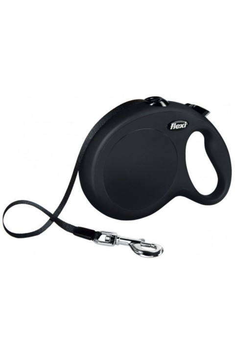 Flexi New Classic Otomatik Siyah Şerit Gezdirme Large 8 Metre