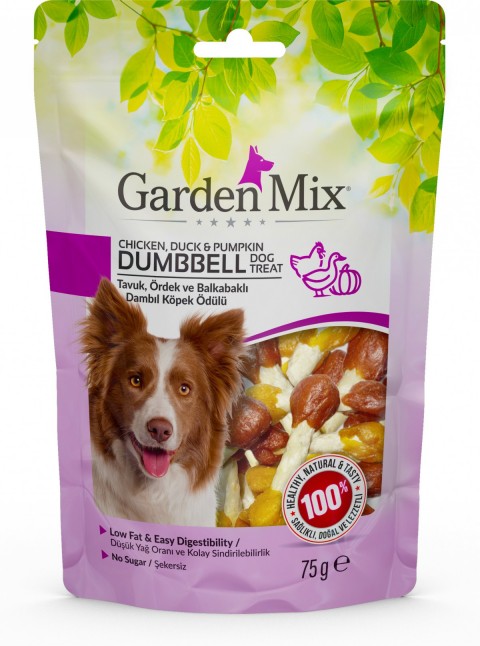 Garden Mix Tavuk Ördek Ve Balkabaklı Dambıl Köpek Ödülü 75 Gr