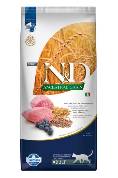 Nd Kuzu & Yaban Mersini Adult Az Tahıllı Kedi Maması - 10 Kg