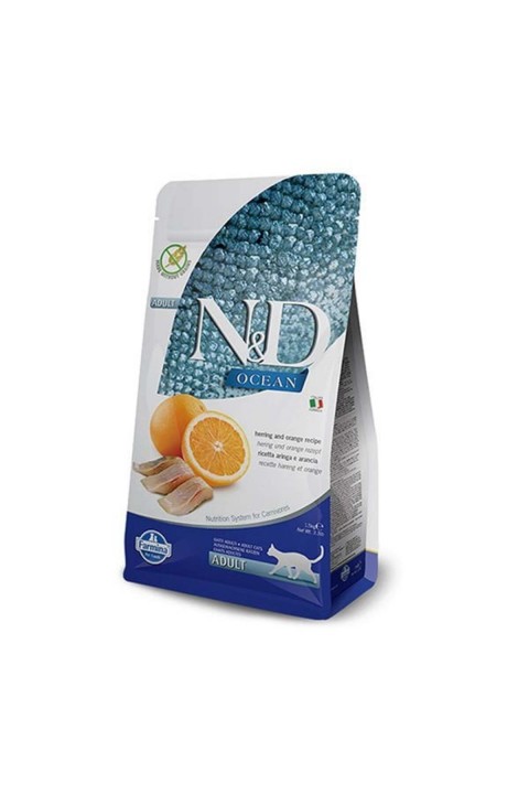 Nd Ocean Ringa & Portakal Adult Tahılsız Kedi Maması 1.5 Kg