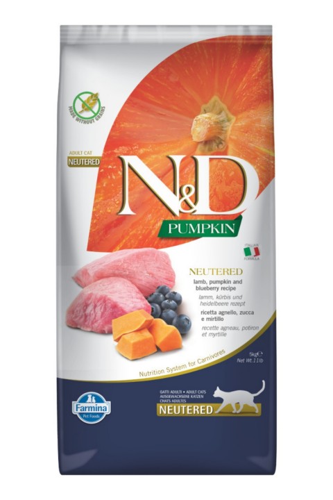 Nd Pumpkin Kuzu Etli Neutered Tahılsız Kedi Maması - 5 Kg