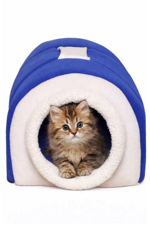 Trompet's Mavi Taşınabilir Kedi Yatağı