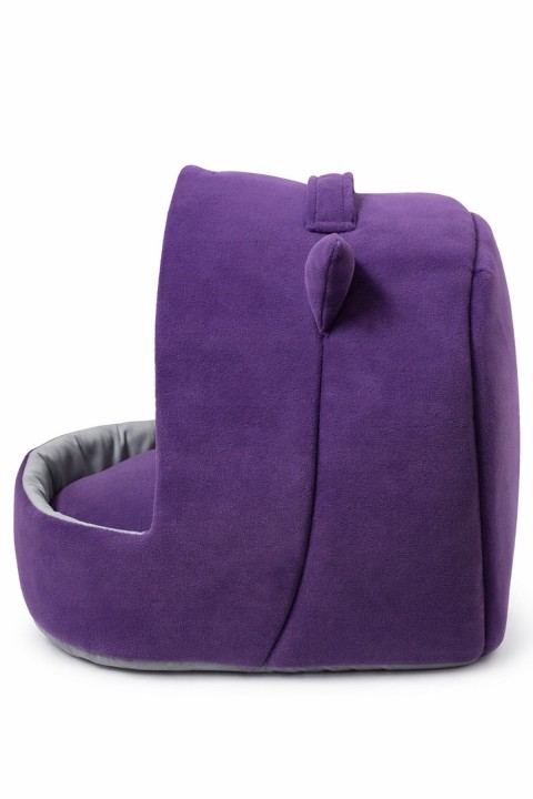 Trompet's Mor Kulaklı Yıkanabilir Kedi ve Köpek Yatağı