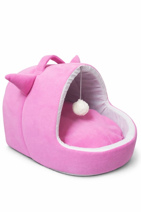 Trompet's Pembe Kulaklı Yıkanabilir Kedi ve Köpek Yatağı