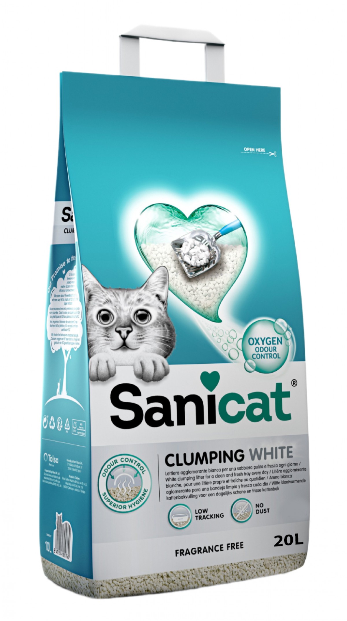 Sanicat Clumping White Kokusuz Kedi Kumu 20 L Sanicat Clumping White Kokusuz Kedi Kumu 20 L