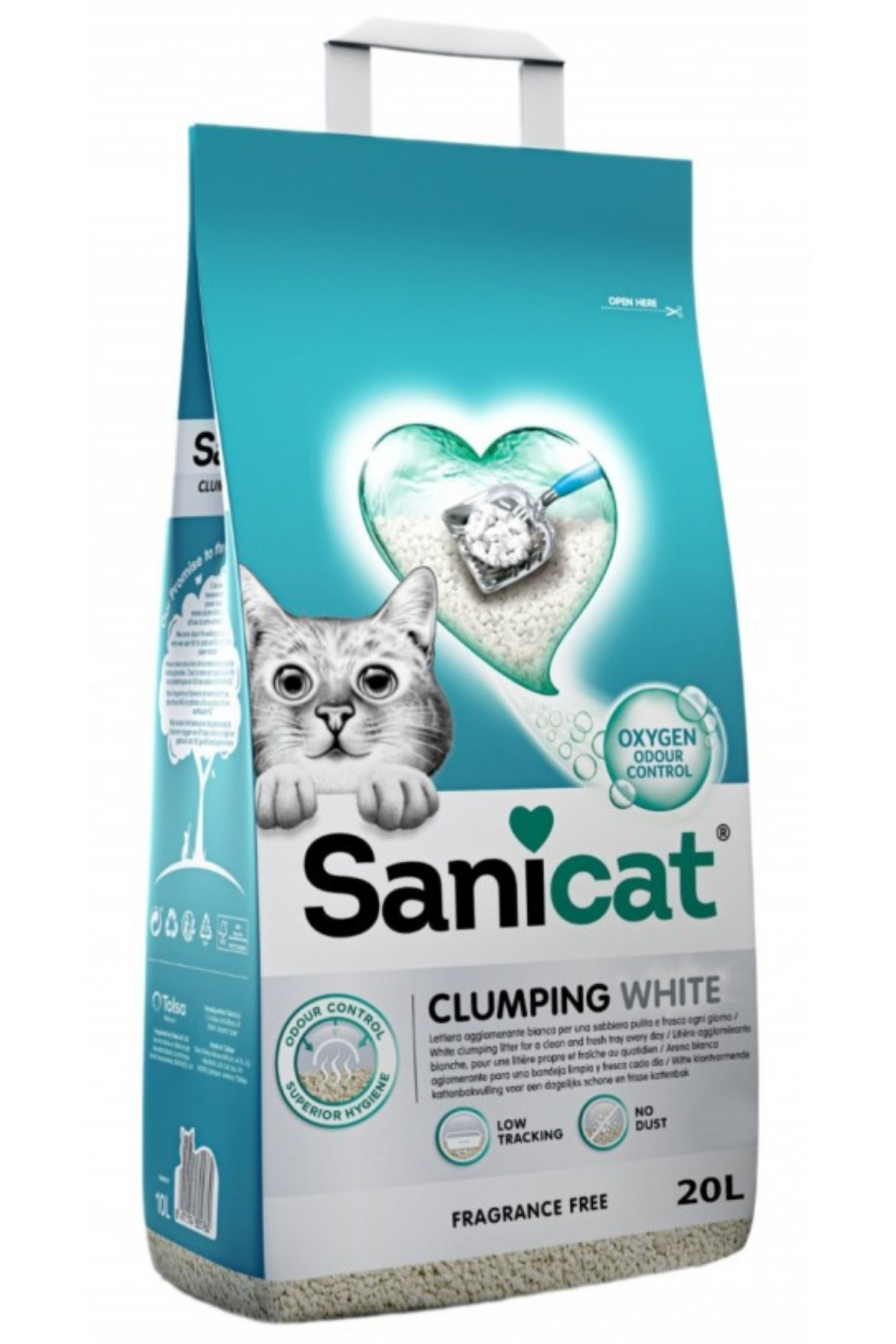 Sanicat Clumping White Kokusuz Kedi Kumu 20 L Sanicat Clumping White Kokusuz Kedi Kumu 20 L