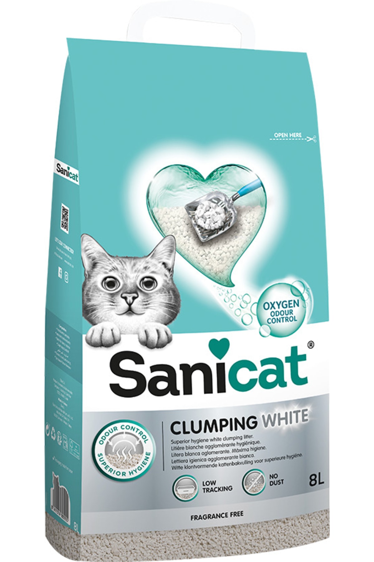 Sanicat Clumping White Kokusuz Kedi Kumu 8 L Sanicat Clumping White Kokusuz Kedi Kumu 8 L