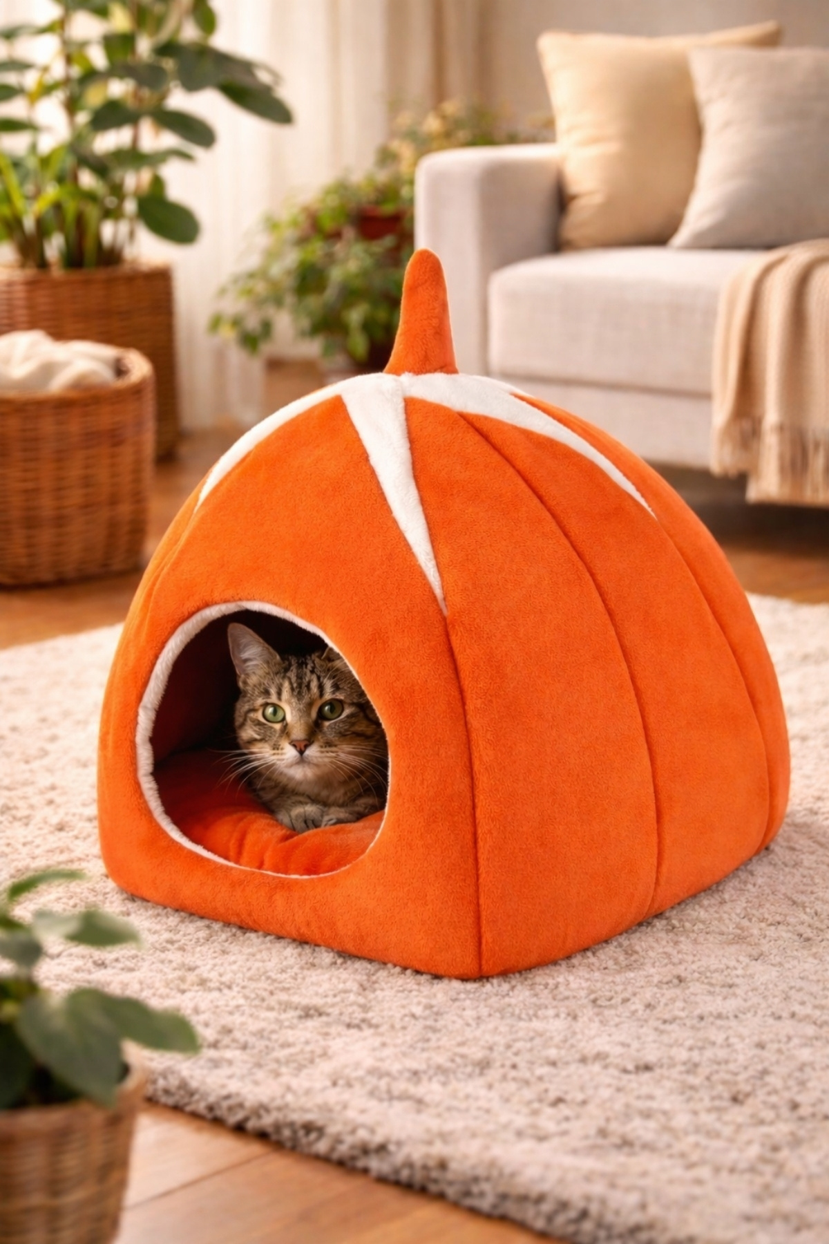 Trompet's Turuncu Piramit Kedi Yatağı